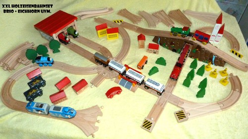 Xxl holzeisenbahn set brio - set,